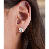 Estella Bartlett - Pearl Bow Stud Earrings Silver, Earrings, Estella Bartlett - Say It Sister