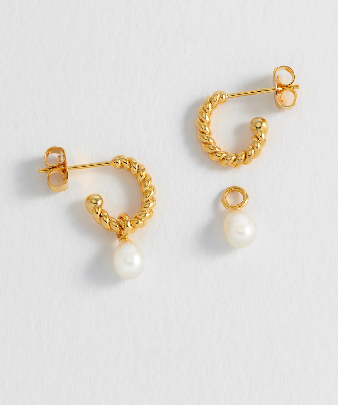 Estella Bartlett - Pearl Drop & Twist Hoop Earring, Earrings, Estella Bartlett - Say It Sister