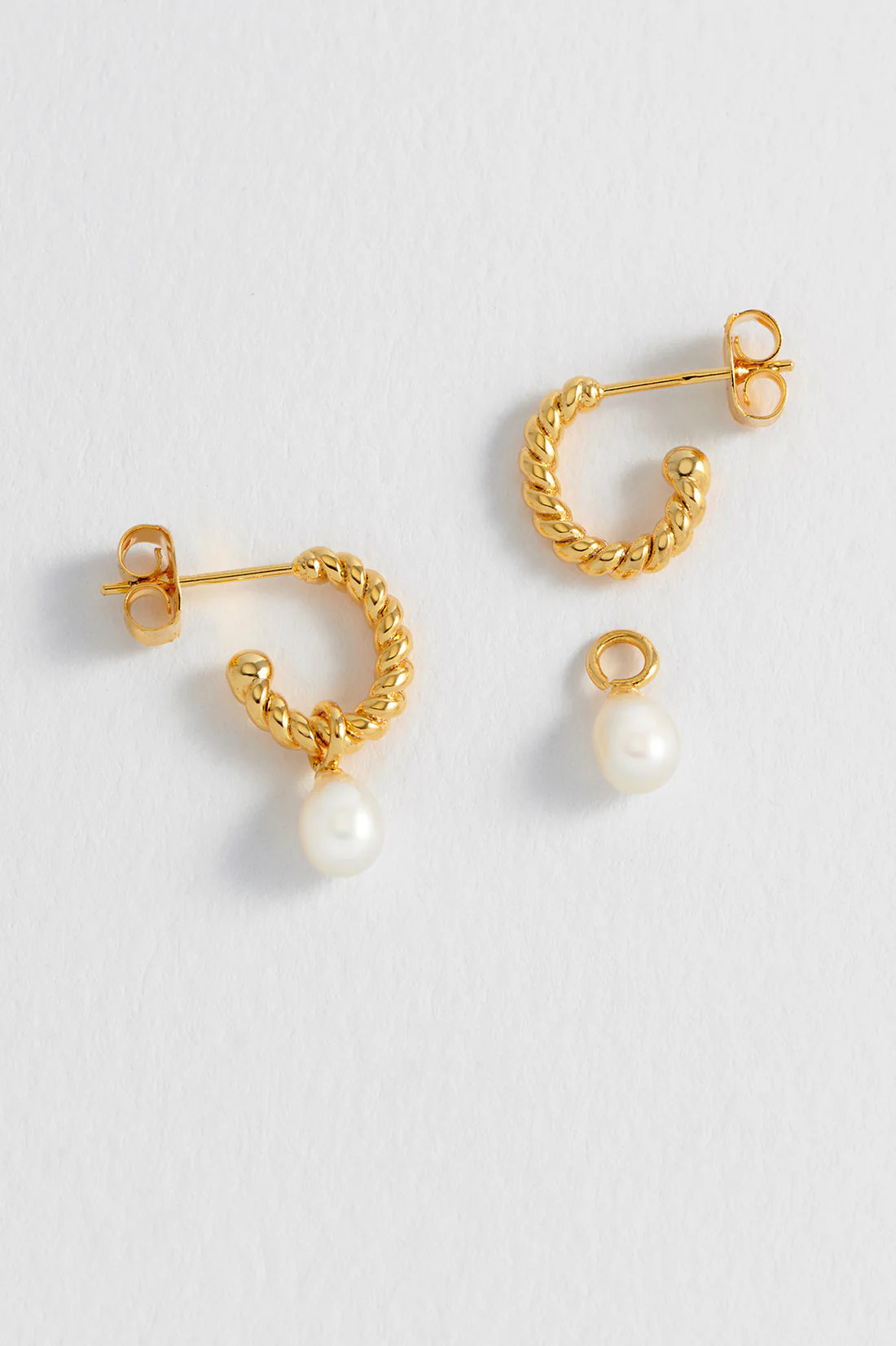 Estella Bartlett - Pearl Drop & Twist Hoop Earring, Earrings, Estella Bartlett - Say It Sister