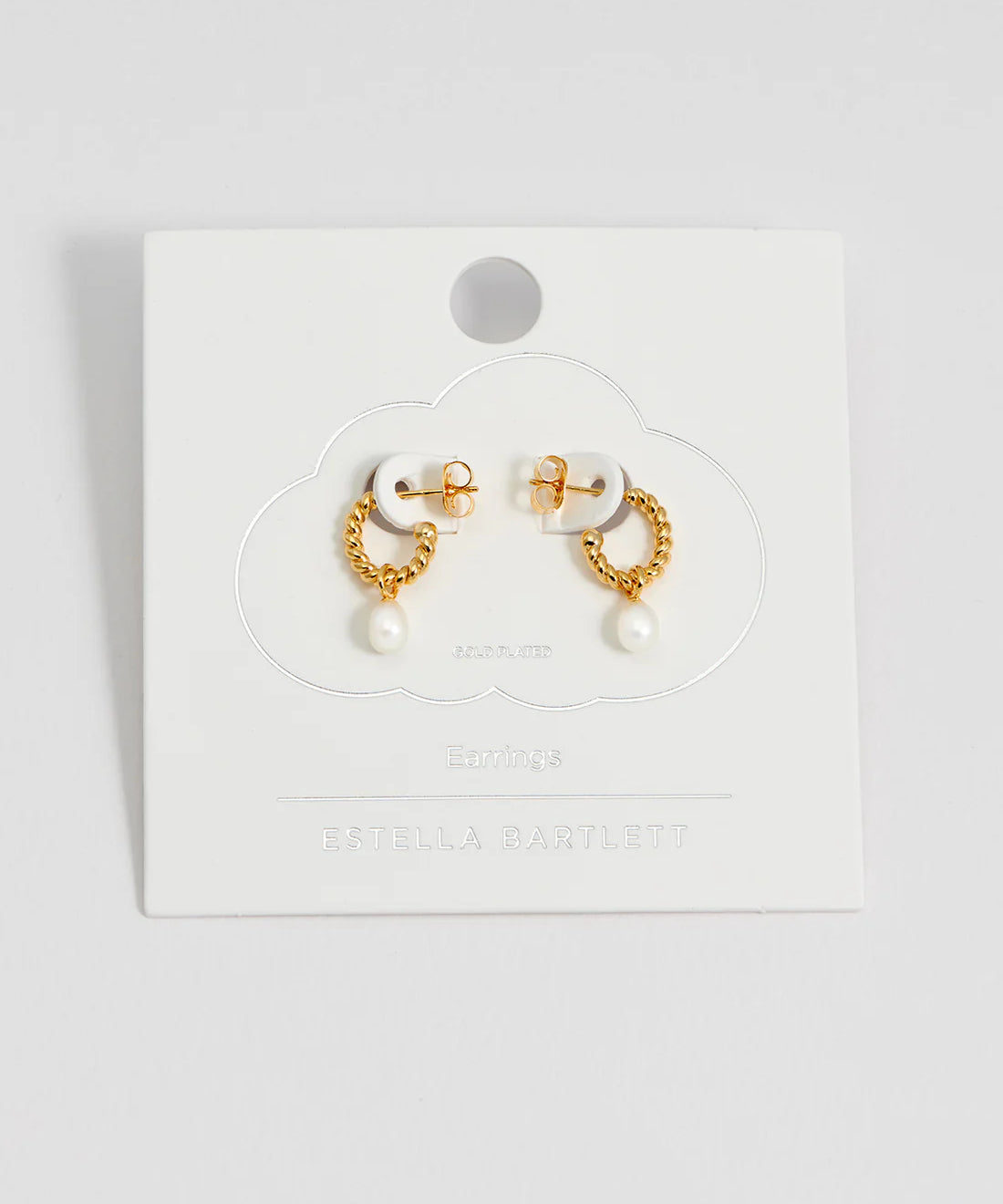 Estella Bartlett - Pearl Drop & Twist Hoop Earring, Earrings, Estella Bartlett - Say It Sister