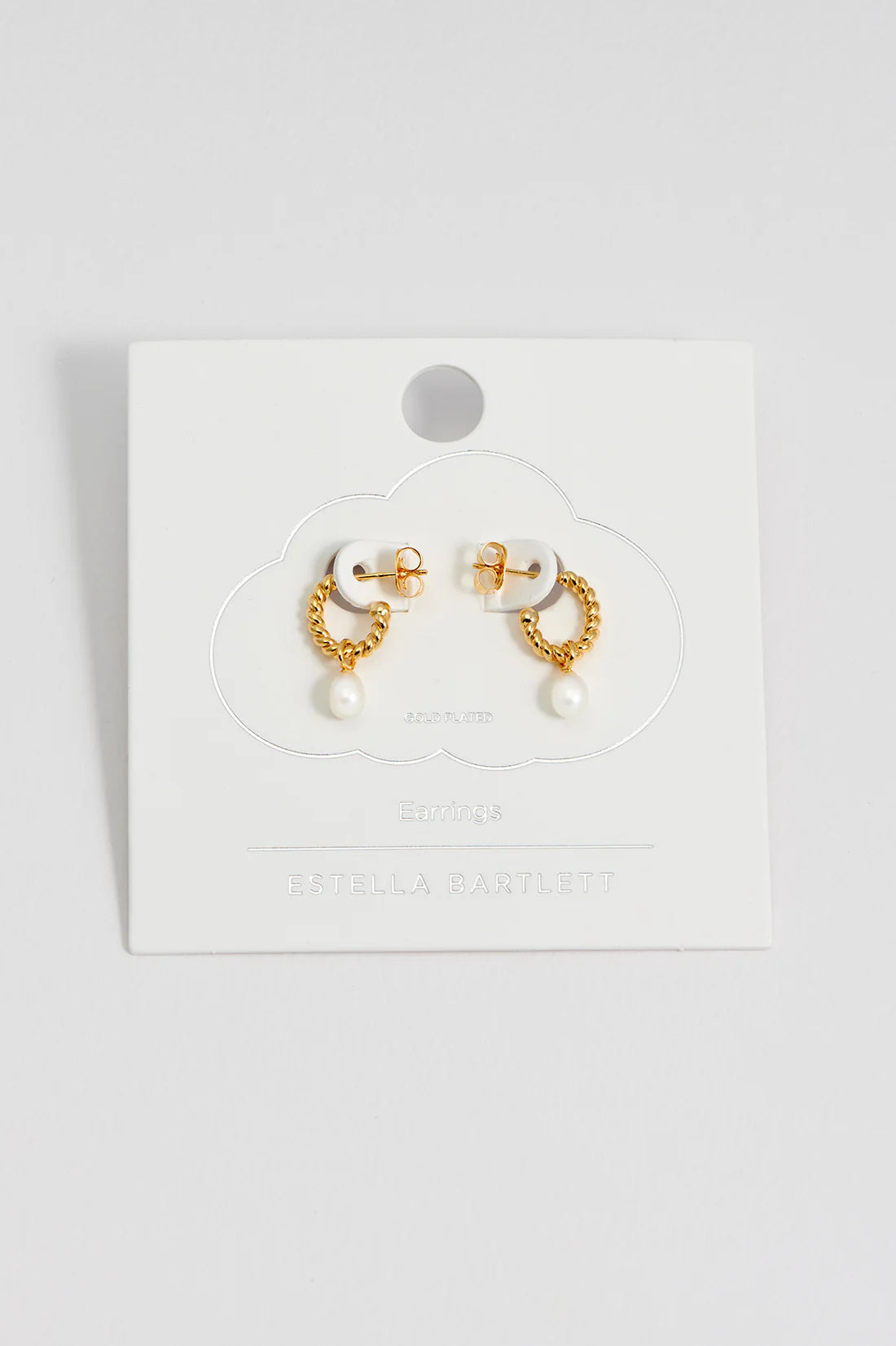 Estella Bartlett - Pearl Drop & Twist Hoop Earring, Earrings, Estella Bartlett - Say It Sister