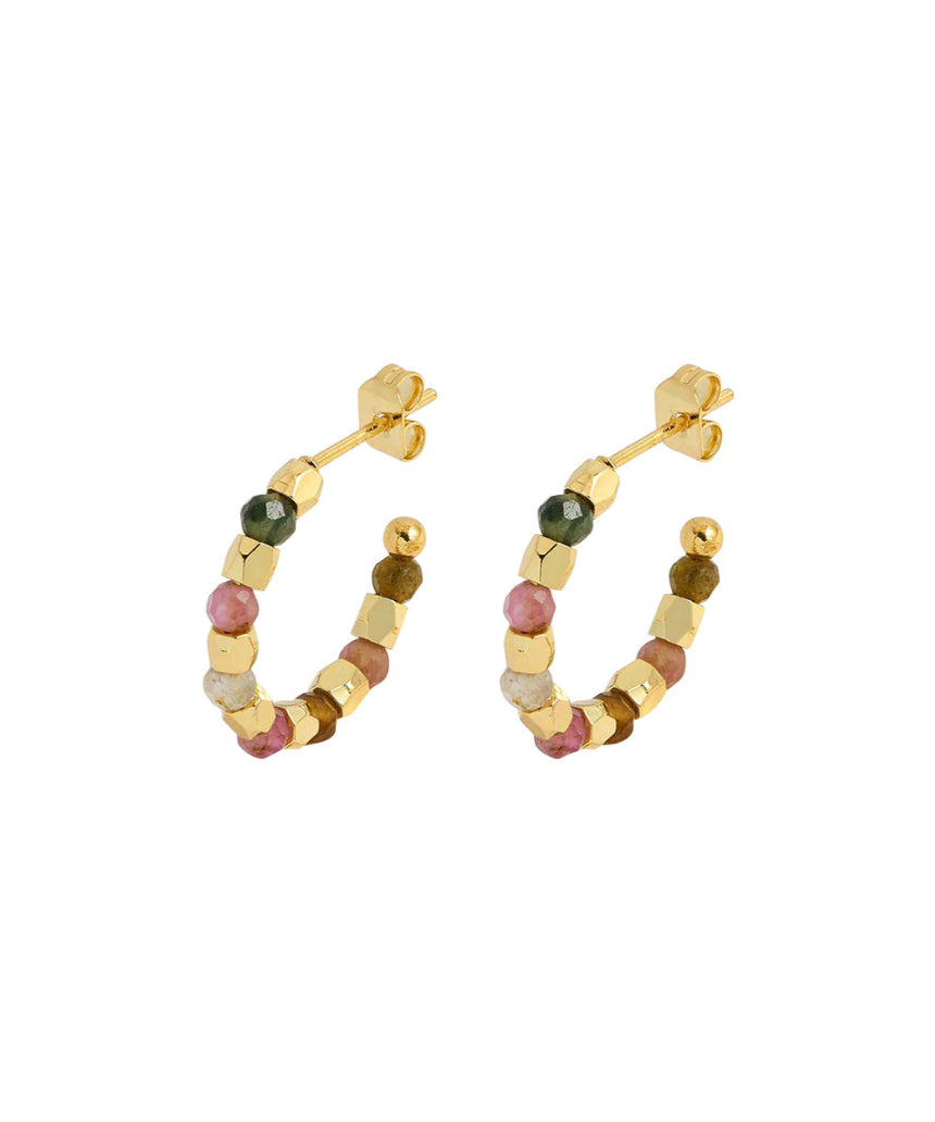 Estella Bartlett - Coco & Tourmaline Hoop Earrings, Earrings, Estella Bartlett - Say It Sister