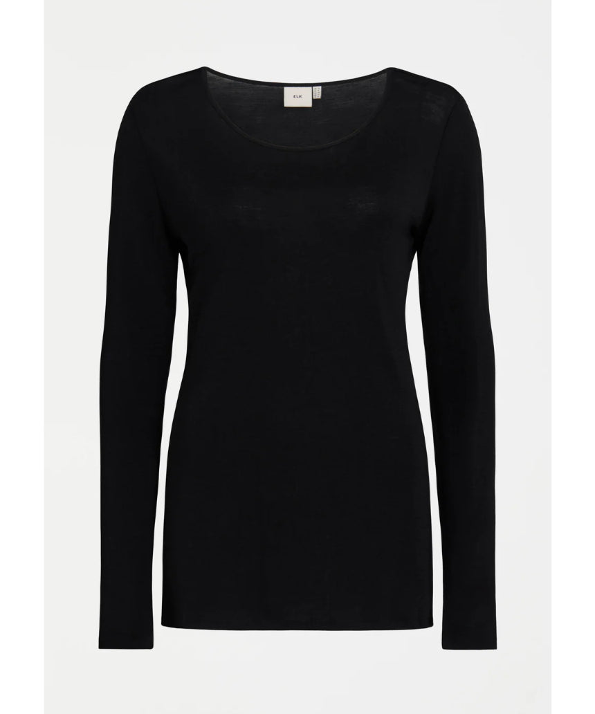 Elk - Merino Long Sleeve Top Black, Clothing, Elk - Say It Sister