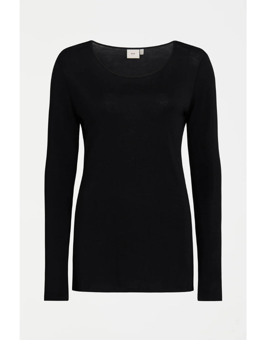 Elk - Merino Long Sleeve Top Black, Clothing, Elk - Say It Sister