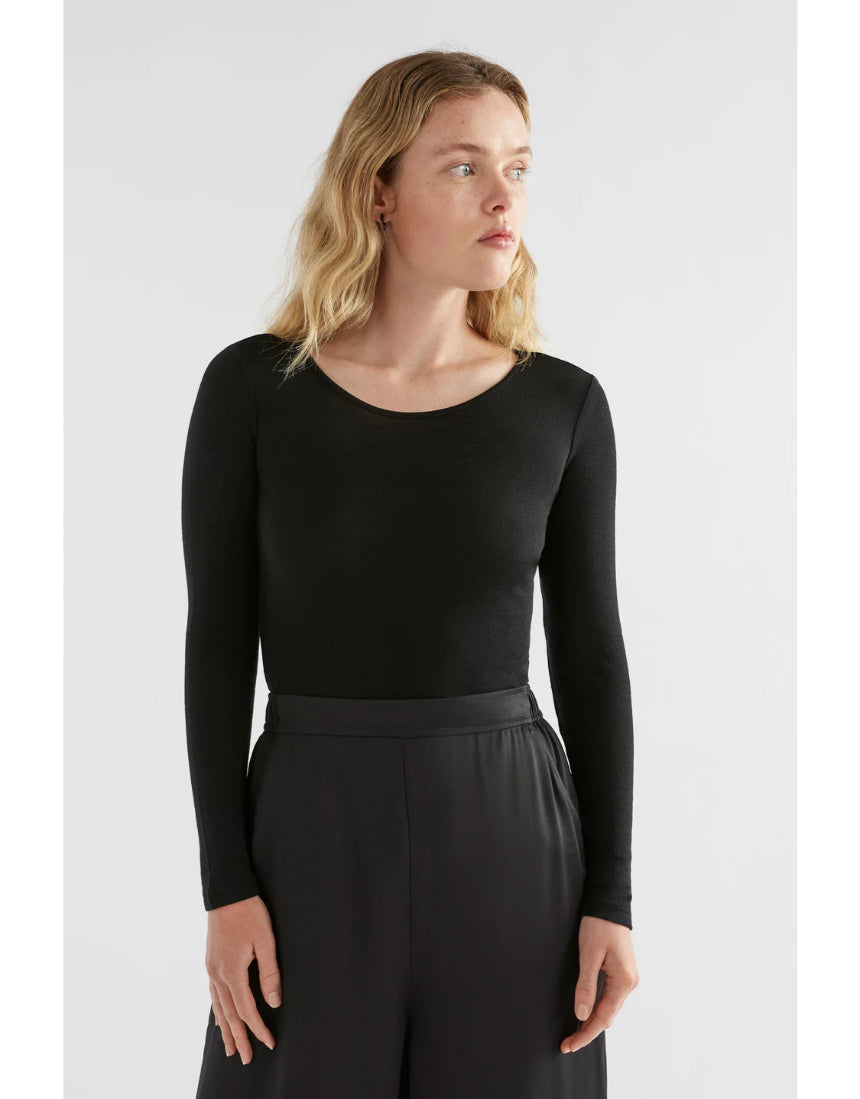 Elk - Merino Long Sleeve Top Black, Clothing, Elk - Say It Sister