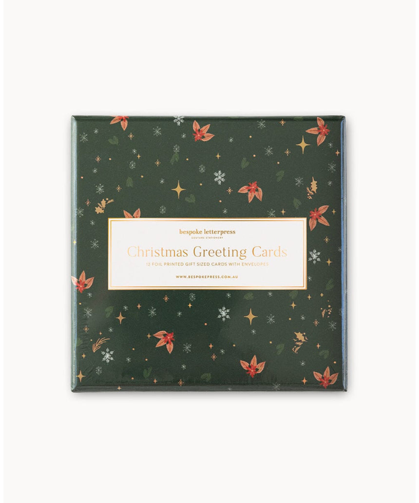 Bespoke Letterpress - 12 Pack Christmas Small Card Boxset - An Enchanted Christmas, Greeting & Note Cards, Bespoke Letterpress - Say It Sister