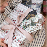 Bespoke Letterpress Christmas Village 6-pack greeting card box set featuring festive holiday designs in a decorative box.