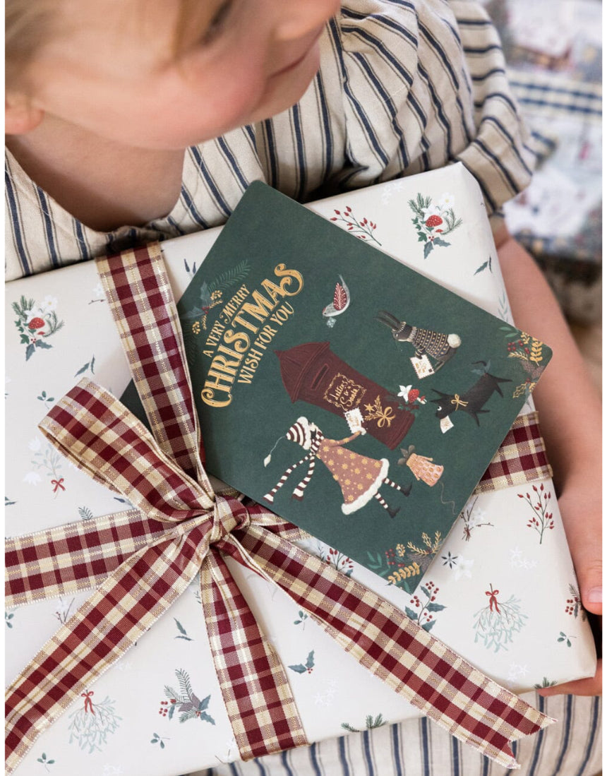 Bespoke Letterpress Christmas Village 6-pack greeting card box set featuring festive holiday village illustrations on high-quality cards