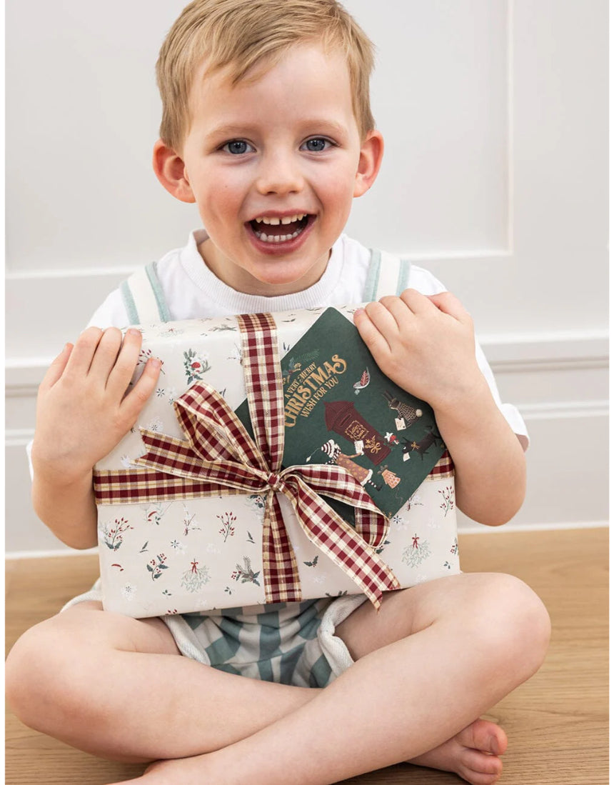 Bespoke Letterpress Christmas Village 6-pack greeting card box set featuring festive village illustrations on high-quality note cards.