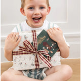 Bespoke Letterpress Christmas Village 6-pack greeting card box set featuring festive village illustrations on high-quality note cards.