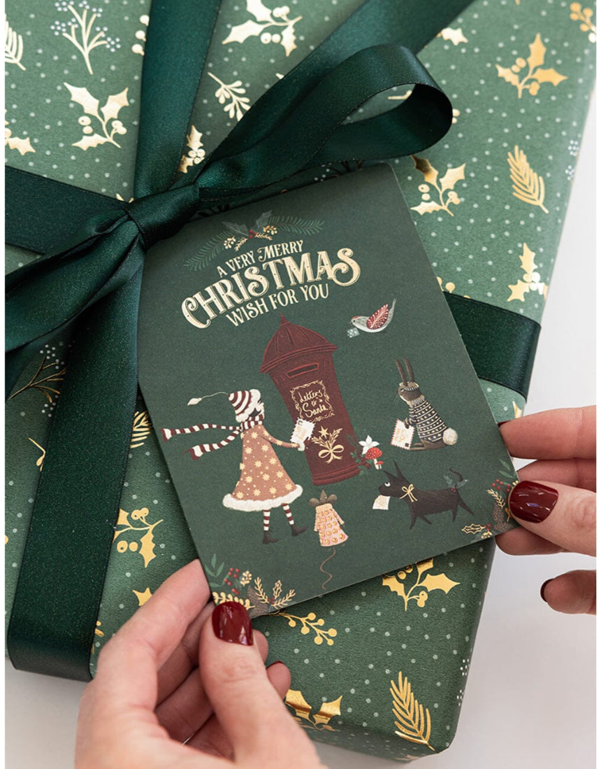 Bespoke Letterpress Christmas Village 6-pack greeting card box set featuring festive holiday illustrations and elegant designs.