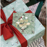 Bespoke Letterpress Christmas Village 12-pack square greeting card box set with festive holiday village illustrations.