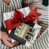 Bespoke Letterpress Christmas Village 12-pack square greeting card box set with festive holiday designs.