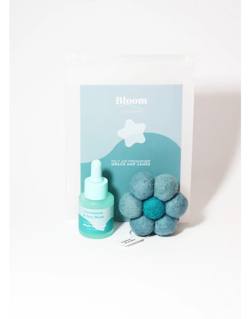 Geranium & Sea Moss Felt Air Freshener, Air Fresheners, Grace & James - Say It Sister