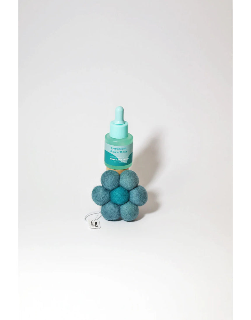Geranium & Sea Moss Felt Air Freshener, Air Fresheners, Grace & James - Say It Sister