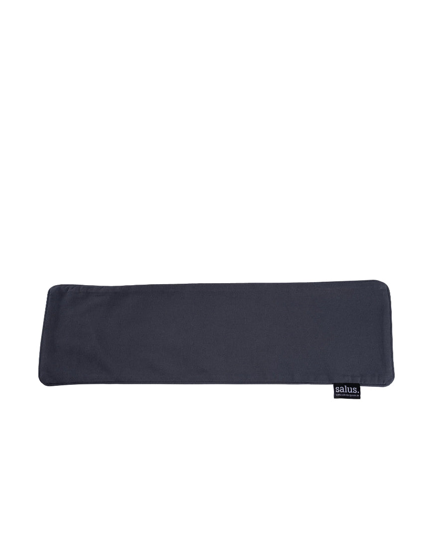 Salus Lavender and Barley Heat Pillow with a charcoal cover, designed for soothing warmth and relaxation in bath and body care.