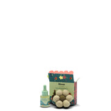 Grace & James Peony, Iris, and Lotus felt air freshener with floral design, showcasing its colorful, textured felt material.