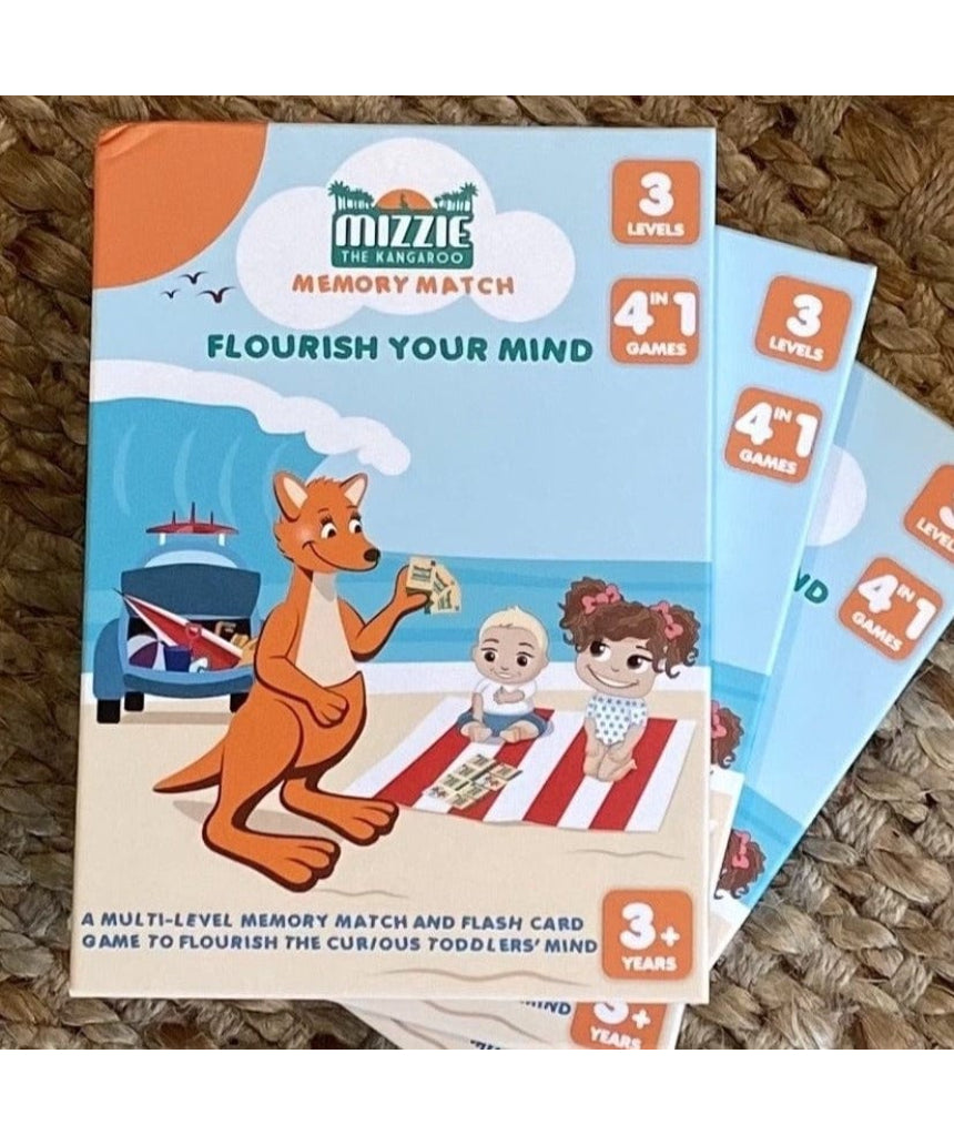 Mizzie the Kangaroo - Memory Match 4-In-1 Flash Card Game Set, game, Mizzie the Kangaroo - Say It Sister