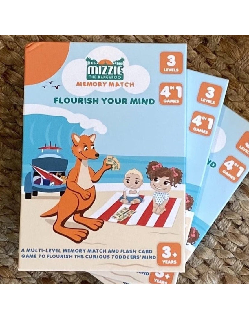 Mizzie the Kangaroo - Memory Match 4-In-1 Flash Card Game Set, game, Mizzie the Kangaroo - Say It Sister