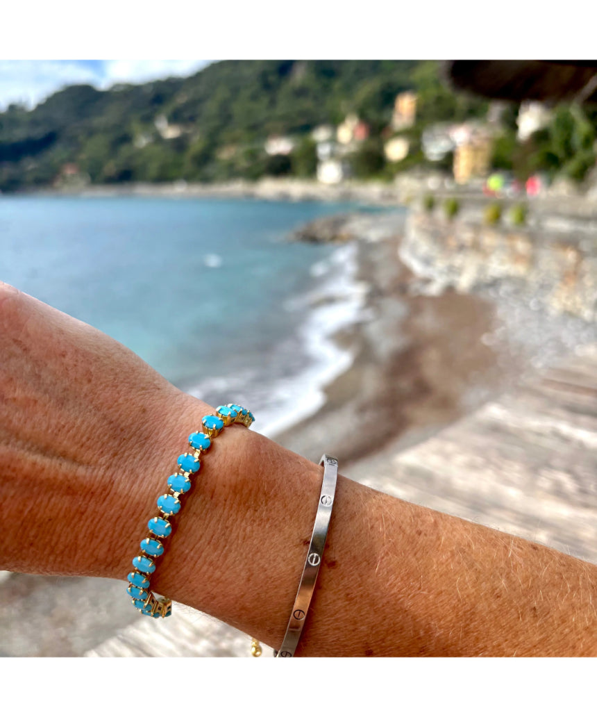 Mila Tennis Bracelet, , Salty Safari - Say It Sister