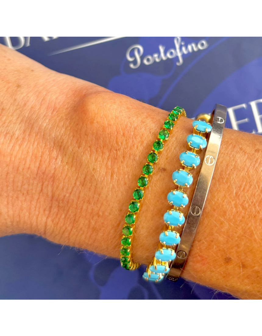 Mila Tennis Bracelet, , Salty Safari - Say It Sister