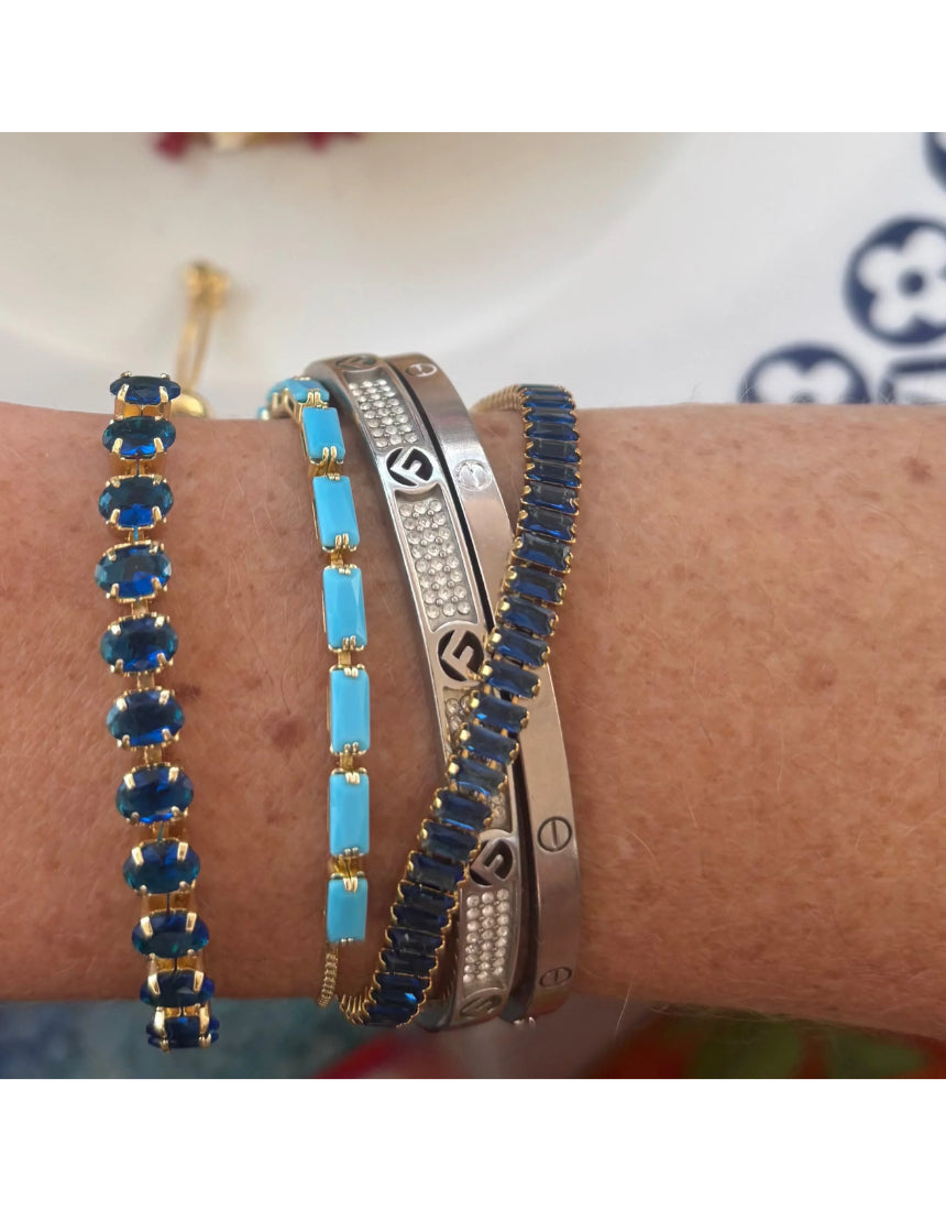 Kristy Tennis Bracelet, , Salty Safari - Say It Sister