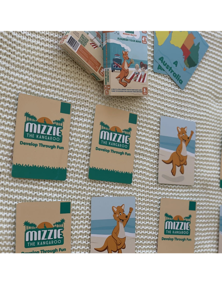 Mizzie the Kangaroo - Memory Match 4-In-1 Flash Card Game Set, game, Mizzie the Kangaroo - Say It Sister
