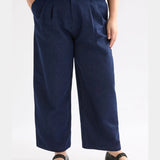 Dark blue Elk Decla Jean pants showing fitted denim with subtle whiskering and classic five-pocket design.