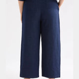 Dark blue Elk Decla Jean, stylish denim clothing with classic fit and detailed stitching, displayed flat against a neutral background.