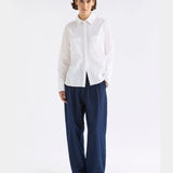 Dark blue Elk Decla Jean pants showing a slim fit design, denim fabric, and classic five-pocket styling.