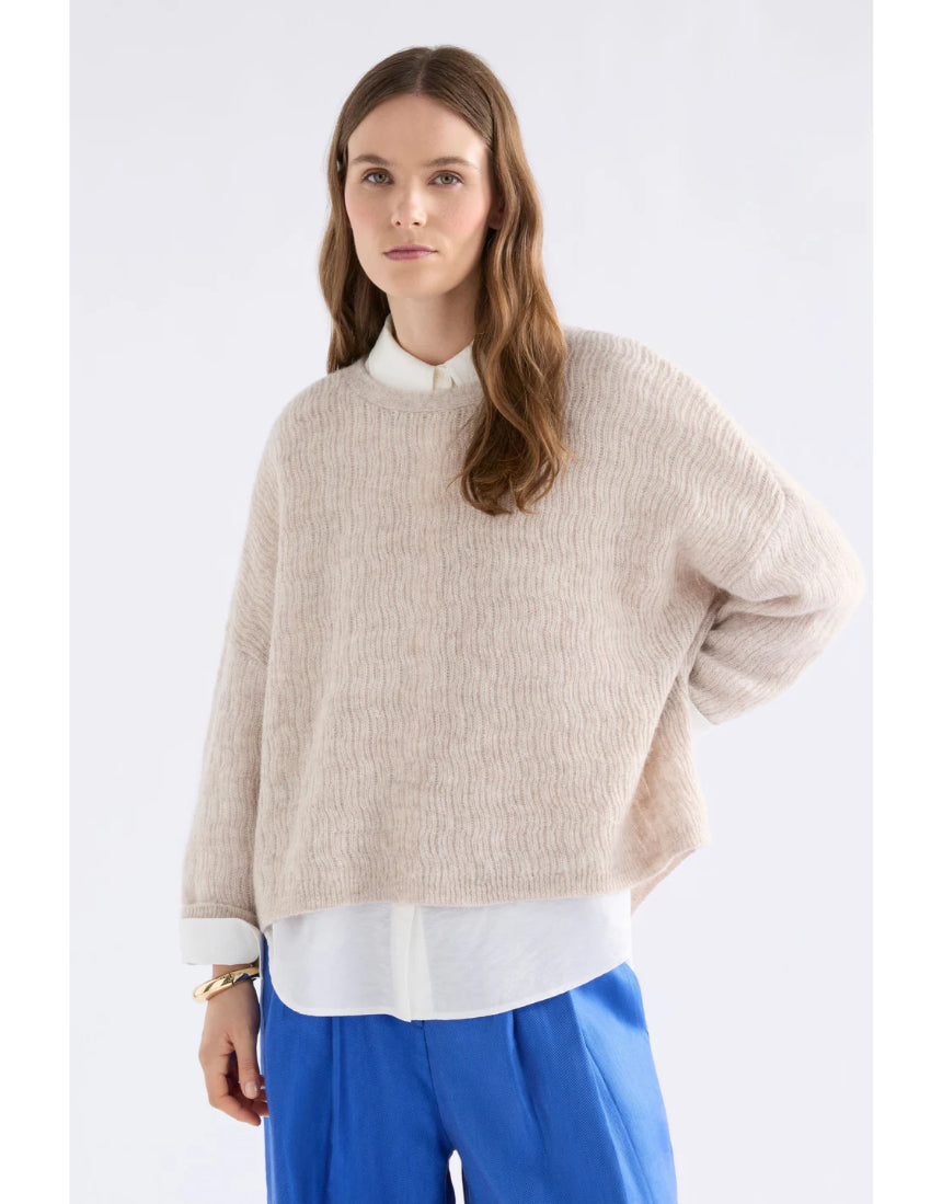 Elk - Agna Pattern Sweater Ecru, Clothing, Elk - Say It Sister