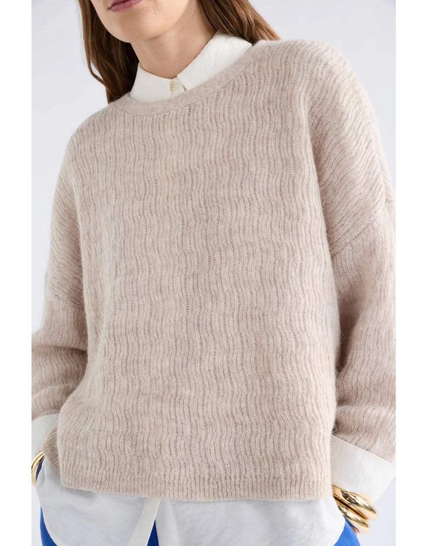 Elk - Agna Pattern Sweater Ecru, Clothing, Elk - Say It Sister