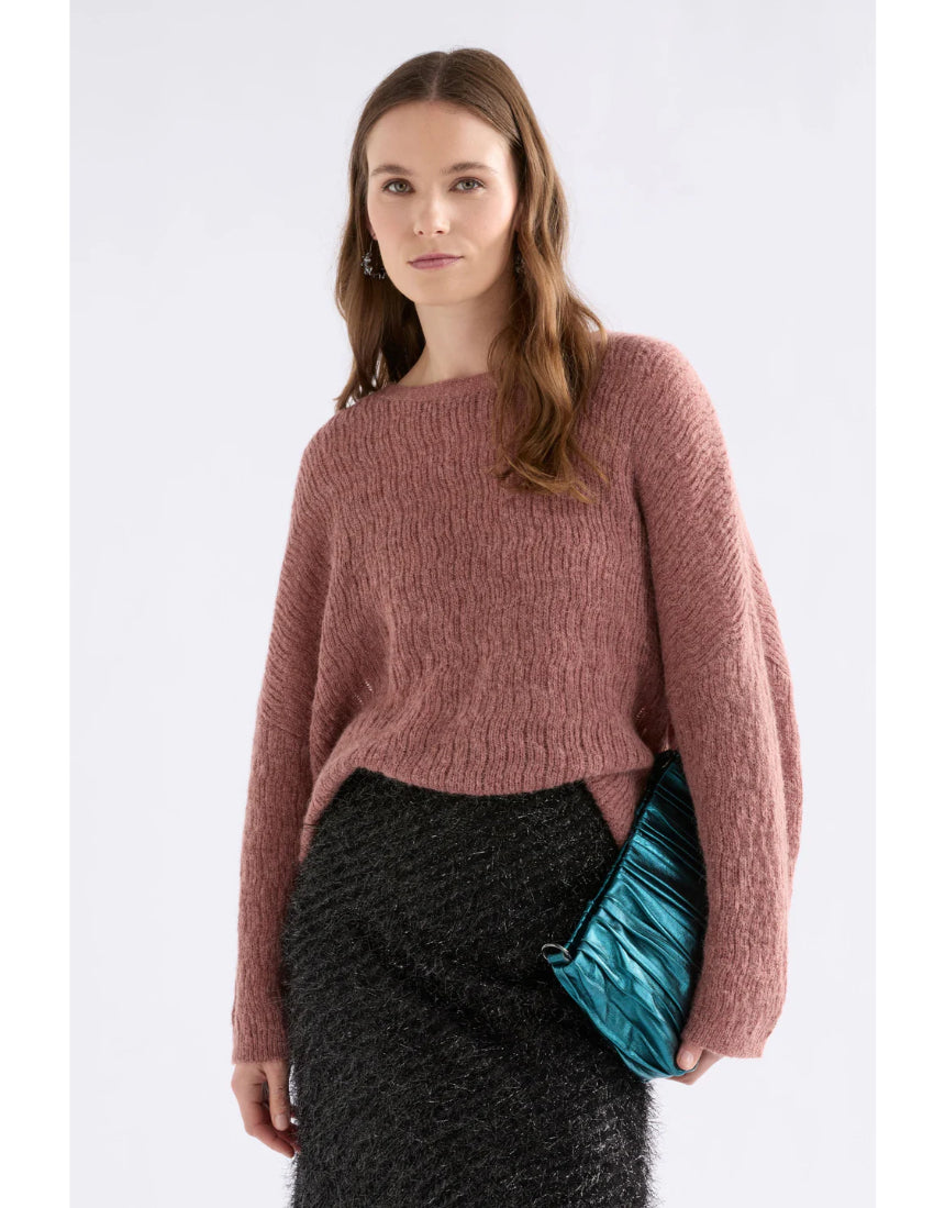 Elk - Agna Pattern Sweater Rosewood, Clothing, Elk - Say It Sister