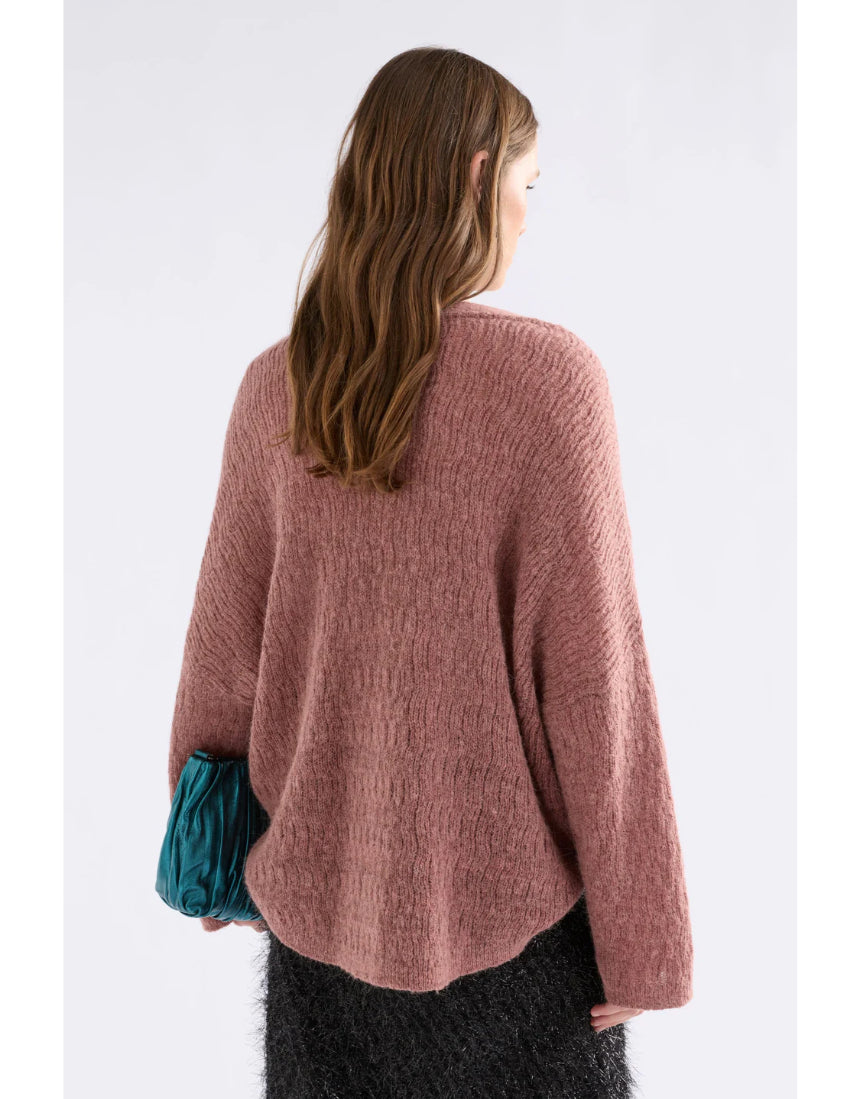 Elk - Agna Pattern Sweater Rosewood, Clothing, Elk - Say It Sister