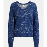 Elk Otillia sweater in blue silver with a cozy knit texture, featuring a relaxed fit and ribbed cuffs.