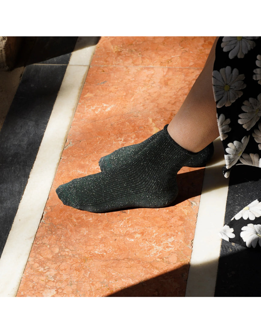 Klue - Glitter Lurex Socks - Green, socks, Klue - Say It Sister