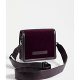 ELK The Label Vel crossbody bag in mulberry leather, featuring a sleek design and adjustable strap, on a plain background.