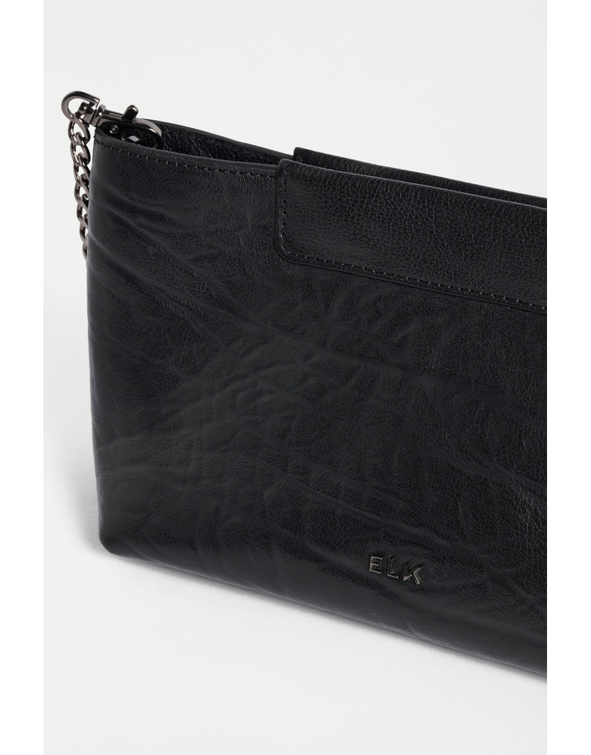 Black Elk Elsmar crossbody bag by ELK The Label, featuring a sleek design and adjustable strap for everyday use.