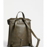 Dark olive Elk The Label Hyddan backpack with adjustable straps and multiple compartments, made from durable material.