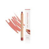 Luk Beautifood Natural Lipstick Crayon in Caramel Kiss with packaging, showcasing the creamy, caramel-colored lip color.