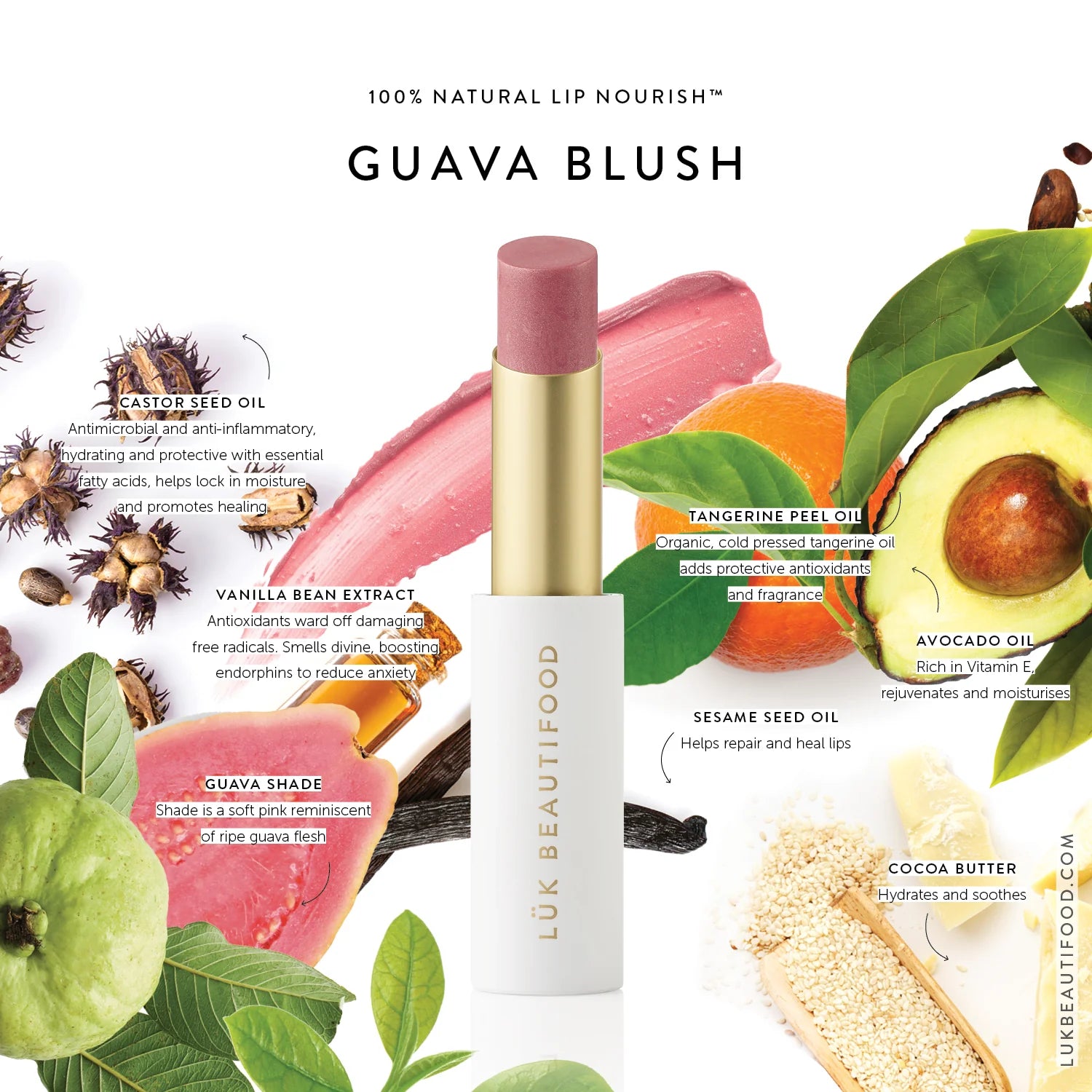 Lük Beautifood - Bon Bon: Soft Buttery Pink - Guava Blush Lip Nourish, , Luk Beautifood - Say It Sister