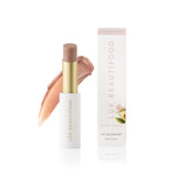 Luk Beautifood Lip Nourish lipstick in Nude Sugar, displaying the smooth, natural lipstick bullet in a neutral shade.