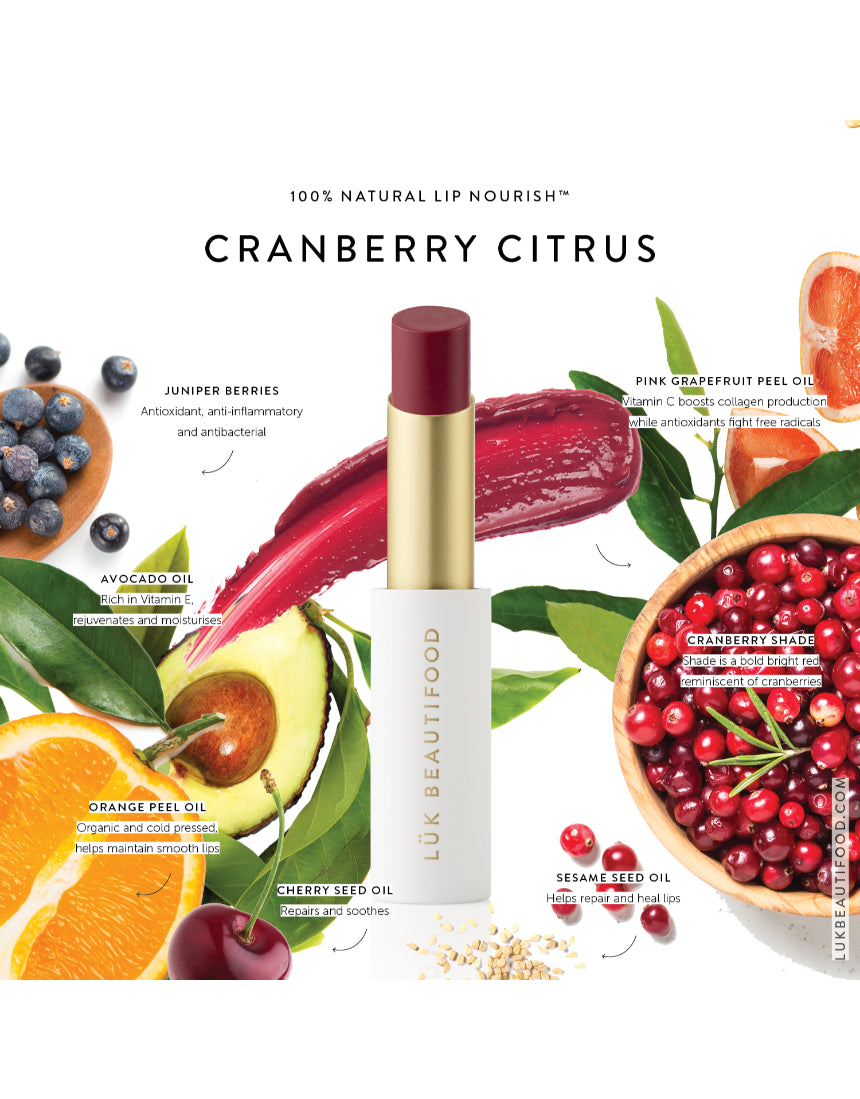 Lük Beautifood - Lip Nourish - Cranberry Citrus, Lipstick, Luk Beautifood - Say It Sister
