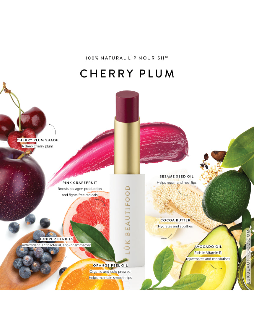 Lük Beautifood - Lip Nourish - Cherry Plum, Lipstick, Luk Beautifood - Say It Sister