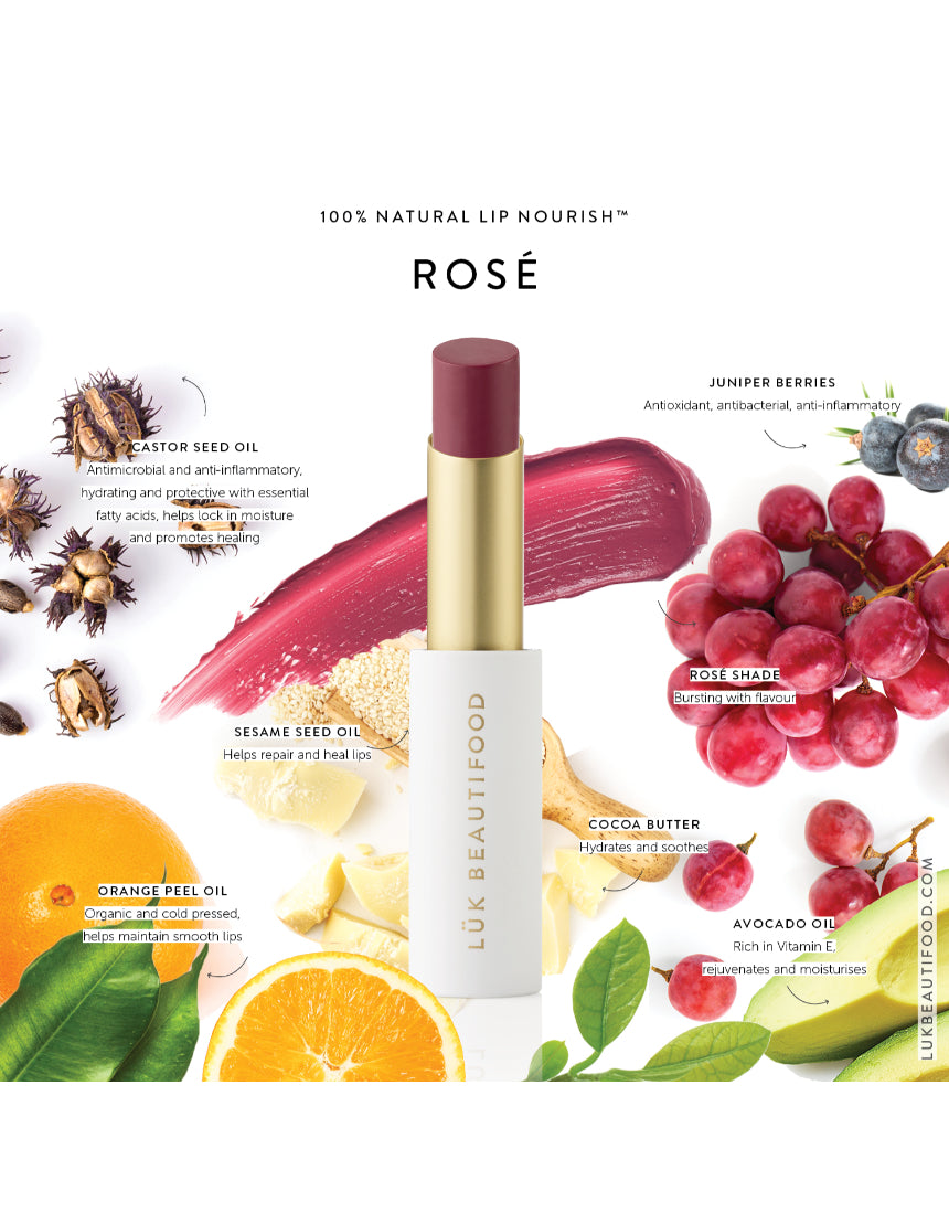 Lük Beautifood - Lip Nourish - Rosé, Lipstick, Luk Beautifood - Say It Sister