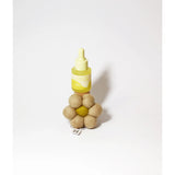 Grace & James Lime Leaf and Wild Fresia felt air freshener with lime and freesia floral design.