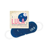 Lula self-warming eye masks in rose color, set of five, designed for soothing relaxation and eye comfort.