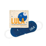 Lula self-warming unscented eye masks displayed together, showing soft, dark fabric with adjustable straps for soothing eye comfort.