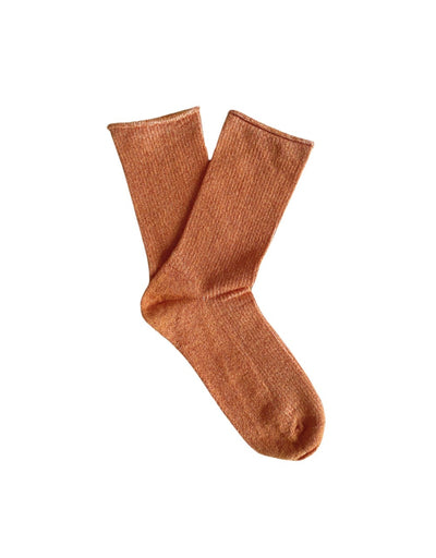 Klue - Glitter Lurex Socks - Terracotta, socks, Klue - Say It Sister