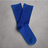 Electric blue Klue Glitter Lurex socks displayed in a packshot on a white background.